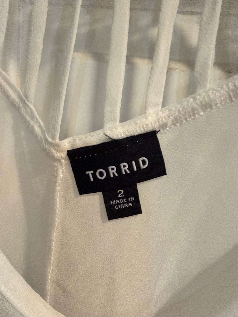 torrid White Crochet-Trim Sleeveless Tank Top - Picture 2 of 5